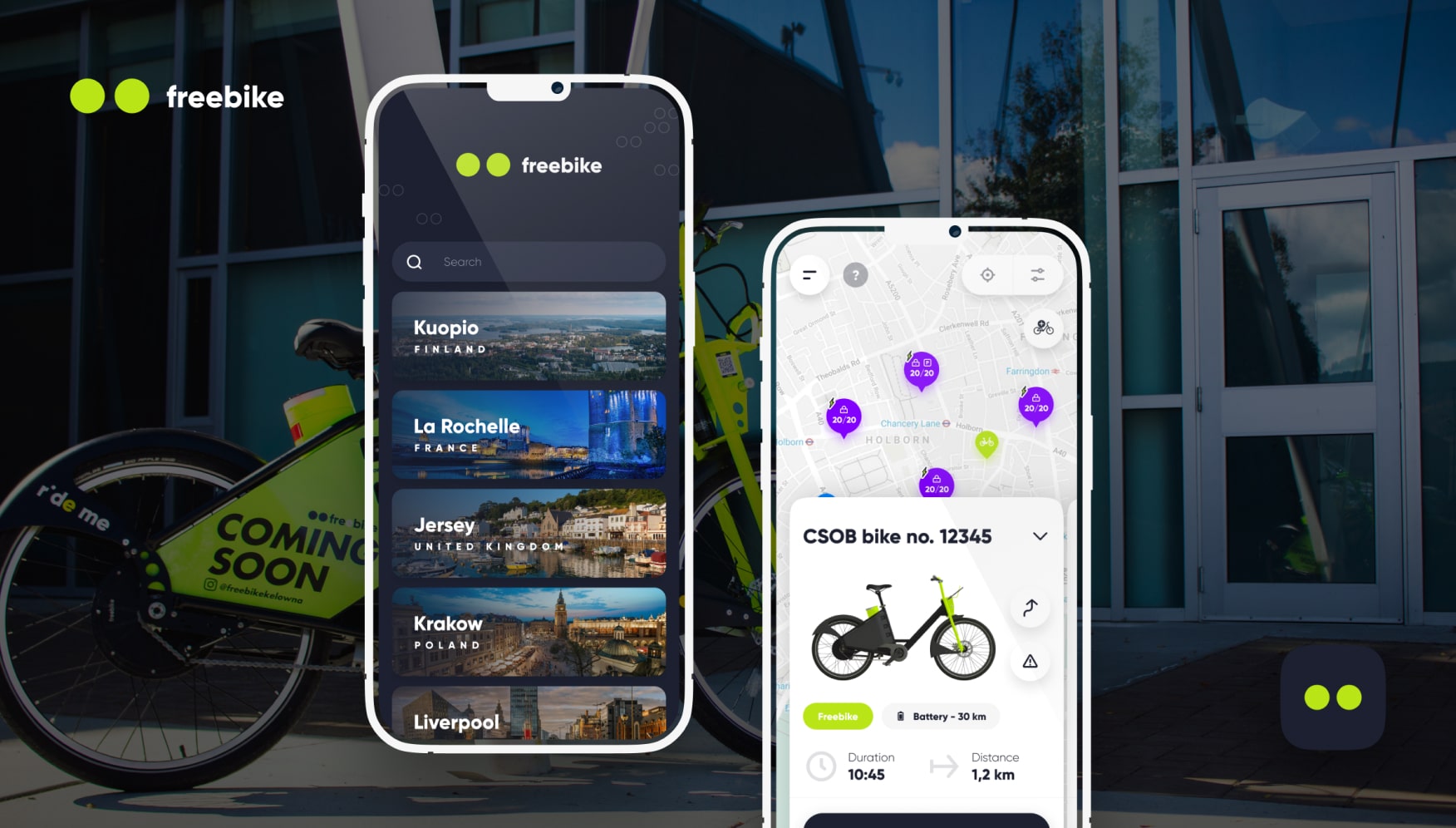 Bikesharing vládne světu, aneb kola si díky nám a aplikaci Freebike můžete půjčit ve spoustě metropolí v rámci celé Evropy.